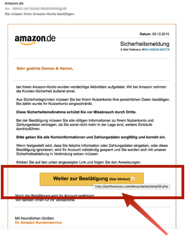 Amazon Phishing Email