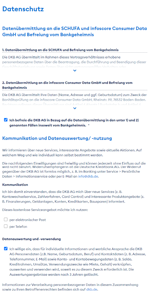 DKB Datenschutz