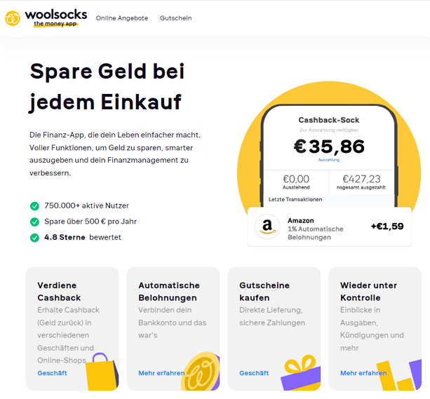 Woolsocks App Webseite Erfahrungen